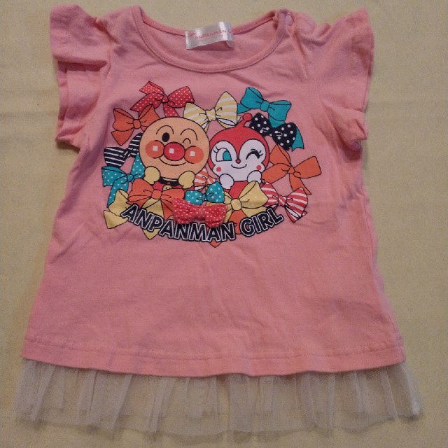 アンパンマン　ノースリーブス　半袖　パンツ　90 キッズ/ベビー/マタニティのキッズ服女の子用(90cm~)(Tシャツ/カットソー)の商品写真