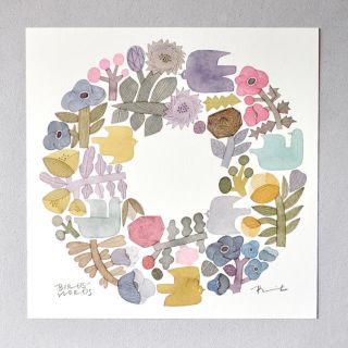 イデー(IDEE)のバーズワーズ　ポスター　POSTER 20 [SHABBY WREATH](その他)