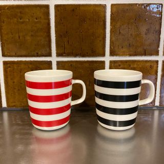 マリメッコ(marimekko)のイッタラ マリメッコ　マグカップ　ペア　ボーダー　グラス(グラス/カップ)