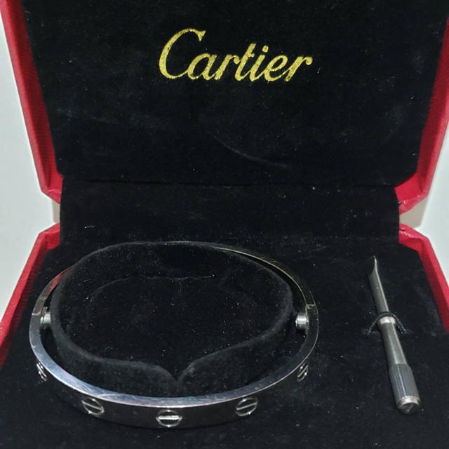 Cartier(カルティエ)のカルティエ ラブブレス ブレスレット 韓国限定　K18ホワイトゴールド メンズのアクセサリー(ブレスレット)の商品写真