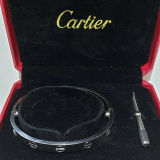 カルティエ(Cartier)のカルティエ ラブブレス ブレスレット 韓国限定　K18ホワイトゴールド(ブレスレット)