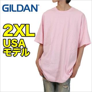 ギルタン(GILDAN)の【新品】ギルダン Tシャツ 2XL ピンク USA モデル 大きいサイズ(Tシャツ/カットソー(半袖/袖なし))