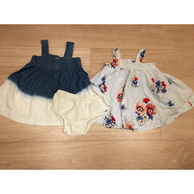 babyGAP(ベビーギャップ)の【お値下げ】baby GAP ワンピース 2着セット キッズ/ベビー/マタニティのベビー服(~85cm)(ワンピース)の商品写真