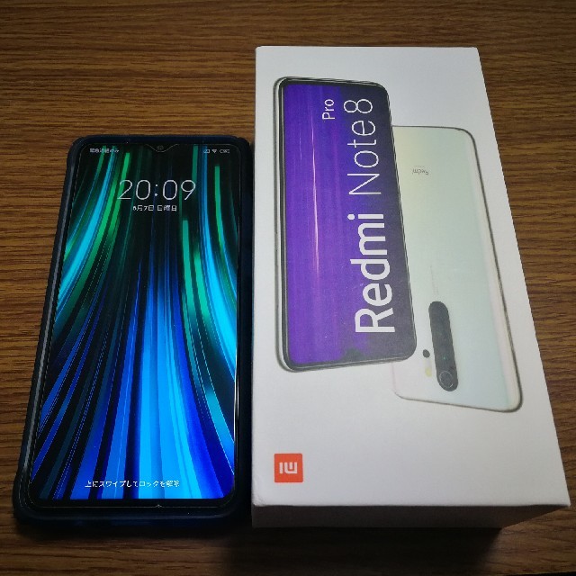 【美品】Xiaomi Redmi note 8pro ブルーB34B392GGSM