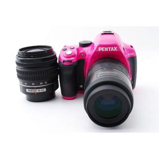 ペンタックス(PENTAX)のPENTAX ペンタックス K-50 かわいいピンク Wレンズ(デジタル一眼)