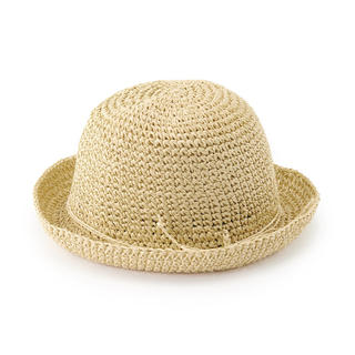 ムジルシリョウヒン(MUJI (無印良品))の無印　ペーパーたためる手編み帽子　54センチ(帽子)