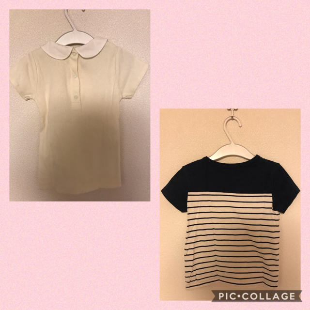 Tシャツ　2枚セット キッズ/ベビー/マタニティのキッズ服女の子用(90cm~)(Tシャツ/カットソー)の商品写真