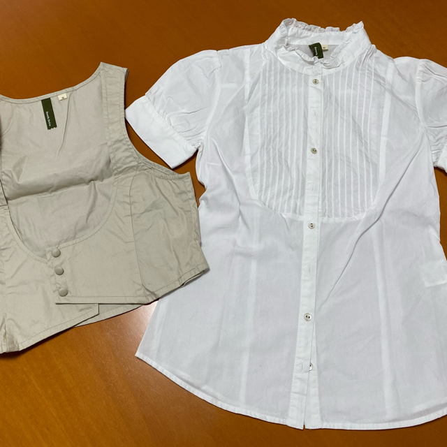 サウスドライブ パフスリーブ半袖ブラウス&ベスト レディースのトップス(シャツ/ブラウス(半袖/袖なし))の商品写真