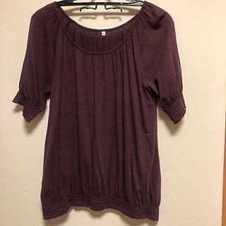 ムジルシリョウヒン(MUJI (無印良品))の【LALA様専用】無印　パフスリーブトップス　Tシャツ　カットソー(カットソー(半袖/袖なし))