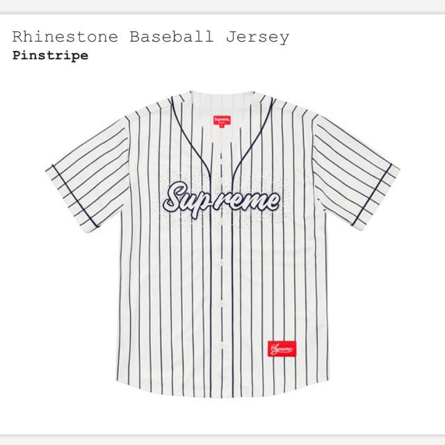 Supreme(シュプリーム)のSupreme Rhinestone Baseball Jersey M メンズのトップス(ジャージ)の商品写真