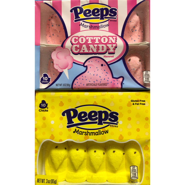 Peeps ピープス（美品）イエロー&コットンキャンディ♡ 食品/飲料/酒の食品(菓子/デザート)の商品写真