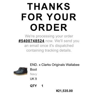 クラークス(Clarks)のend clarks wallabee 限定　確実正規品(ブーツ)