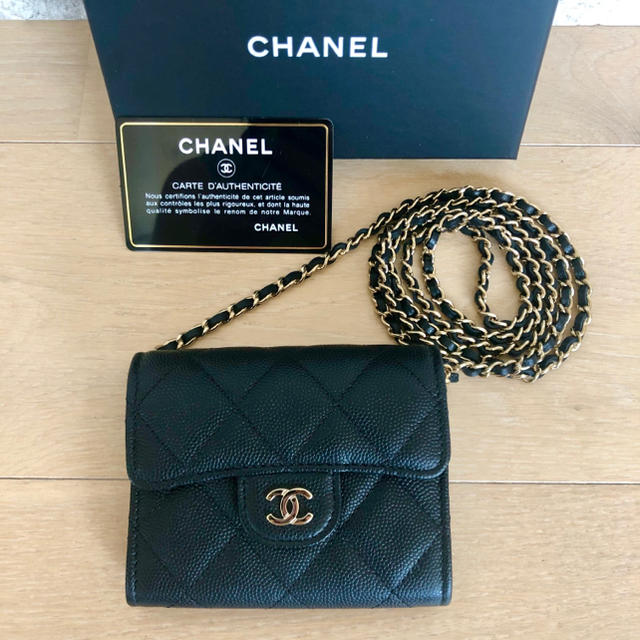 春先取りの CHANEL - ☆美品☆ シャネル ミニチェーンウォレット