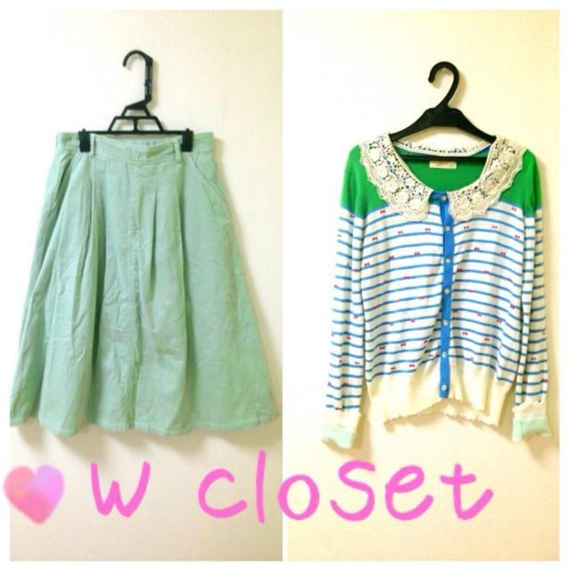 w closet(ダブルクローゼット)のセットこーで w closet レディースのトップス(カーディガン)の商品写真