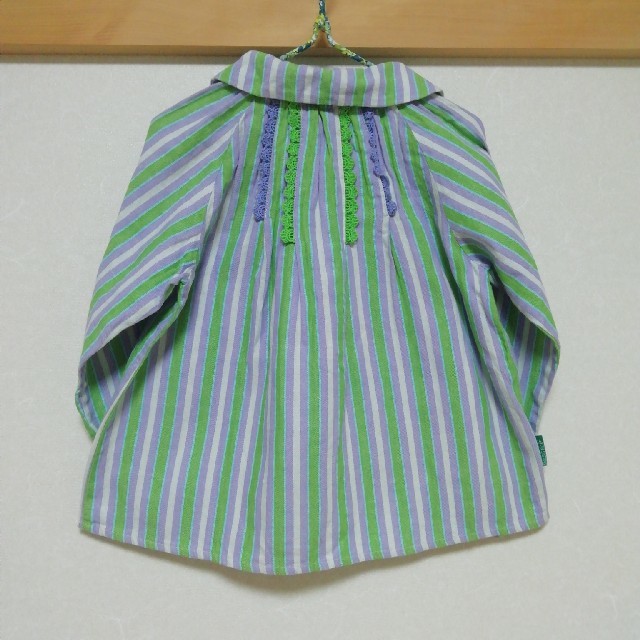 RAG MART(ラグマート)のRAG MART　ストライプブラウス　110cm キッズ/ベビー/マタニティのキッズ服女の子用(90cm~)(Tシャツ/カットソー)の商品写真