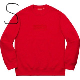 シュプリーム(Supreme)の赤 Supreme Cutout Logo Crewneck Red スウェット(スウェット)