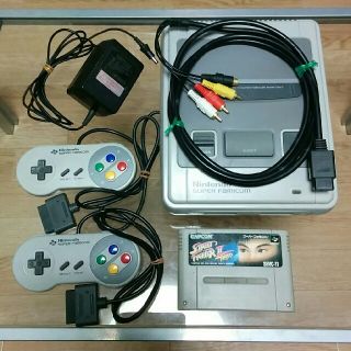 ニンテンドウ(任天堂)の【動作確認済】スーパーファミコン　カセット1つおまけ(家庭用ゲーム機本体)