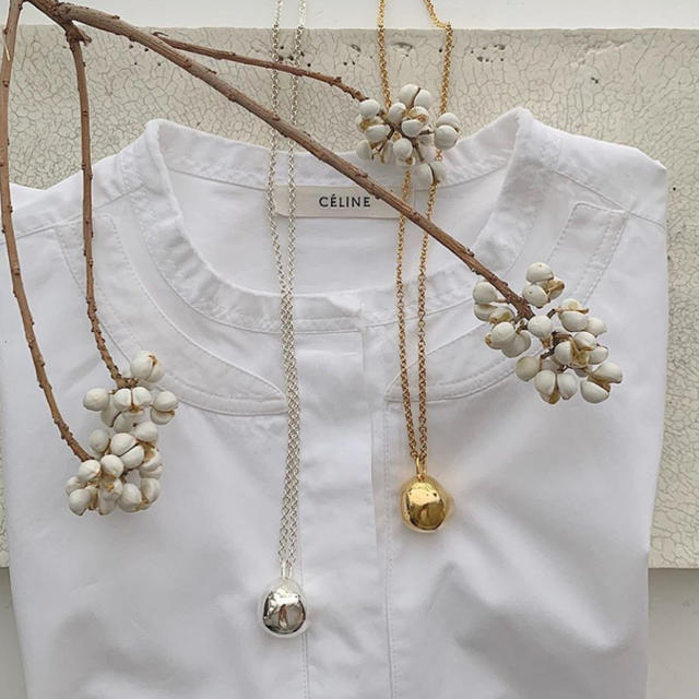 【新品未使用】chieko＋、wonky ball necklace gold