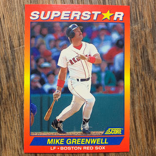 【送料込】マイク・グリーンウェル選手のSuperStar1992#10野球カード(シングルカード)