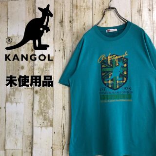 カンゴール(KANGOL)の【未使用品】カンゴール KANGOL ビッグプリント くすみブルー  Tシャツ(Tシャツ/カットソー(半袖/袖なし))