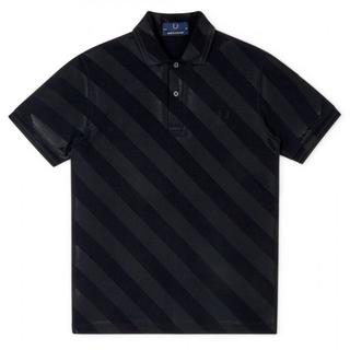 フレッドペリー(FRED PERRY)の新品 DSM 別注 フレッドペリー コーティング ストライプ ポロシャツ S 黒(ポロシャツ)