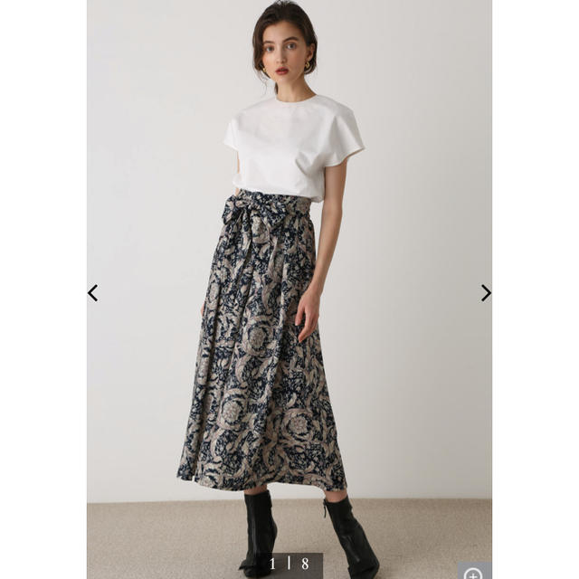 rienda(リエンダ)のEBLOA ウエストリボンH／Wスカート レディースのスカート(ロングスカート)の商品写真