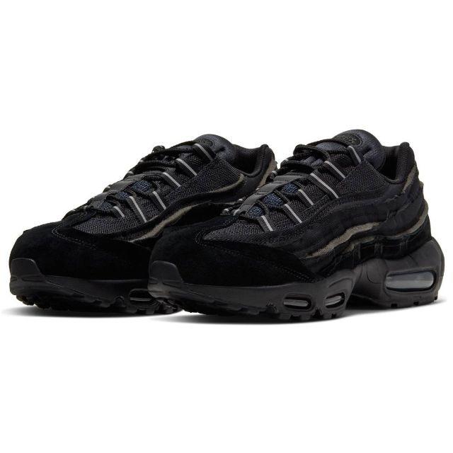 25cm 黒 コムデギャルソンオムプリュス NIKE AIR MAX 95靴/シューズ