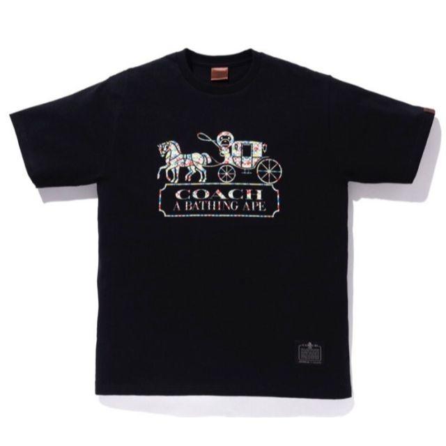 M 黒 BAPE COACH MILO TEE エイプ コーチ マイロ Tシャツ