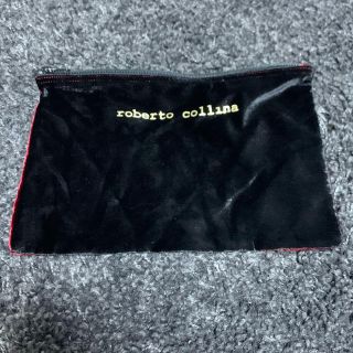 ロベルトコリーナ(ROBERTO COLLINA)の新品未使用ロベルトコリーナrobertocollina非売品ポーチベルベット黒赤(ポーチ)