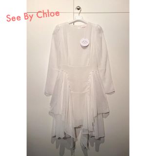 シーバイクロエ(SEE BY CHLOE)の早い者勝ち！シーバイクロエ See By Chloe アシメトリー ワンピース(ひざ丈ワンピース)