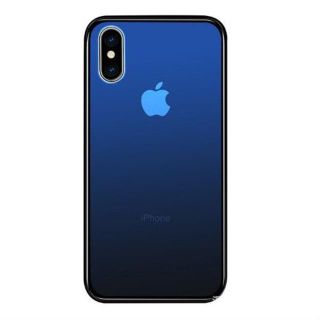 アップル(Apple)のブルー　iPhoneケース　iPhoneカバー　スマホケース(iPhoneケース)