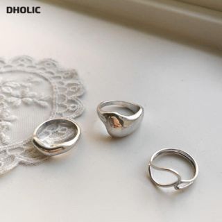 ディーホリック(dholic)のDHOLIC❤︎ワイドリング3set❤︎シルバー(リング(指輪))