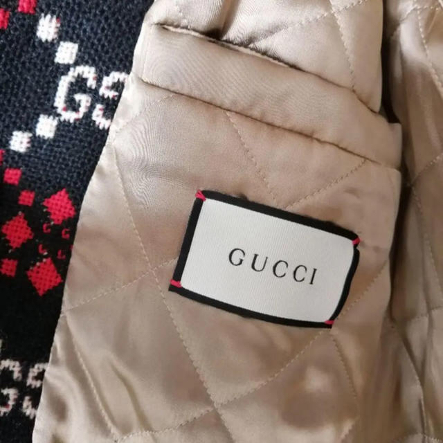 Gucci(グッチ)のお値下げ！！美品！GUCCI ウール マクロ GG ダイヤモンド ジャケット メンズのジャケット/アウター(ダウンジャケット)の商品写真