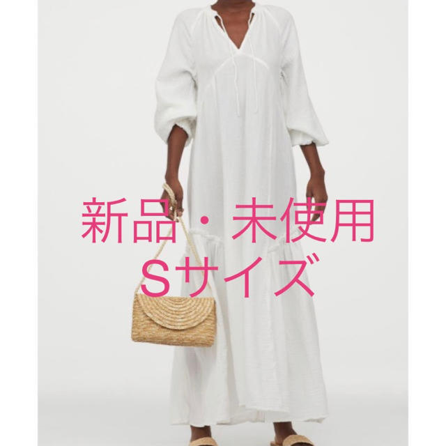 H&M(エイチアンドエム)の新品　H&M カフタンワンピース Sサイズ レディースのワンピース(ロングワンピース/マキシワンピース)の商品写真