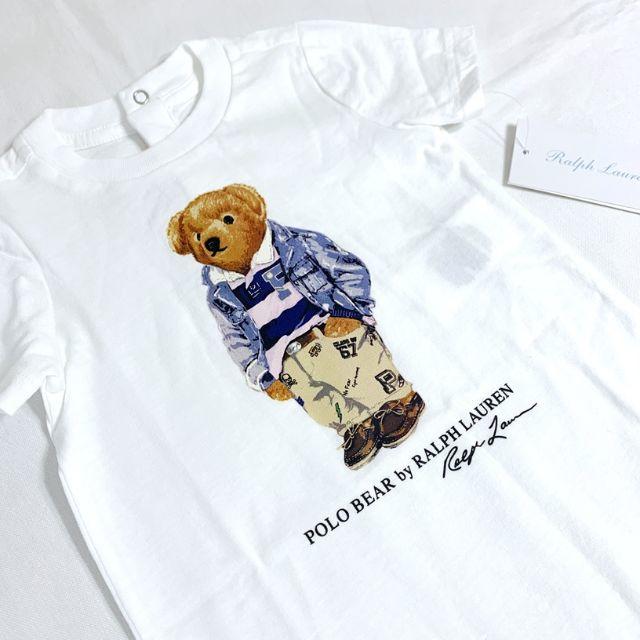 Ralph Lauren(ラルフローレン)のポロベアジャージークラシックなポロルックショートオールロンパース／6M キッズ/ベビー/マタニティのベビー服(~85cm)(ロンパース)の商品写真