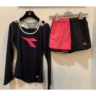 ディアドラ(DIADORA)のDIADORA  ディアドラ テニス 長袖TシャツM ＆可愛い短パンM (ウェア)