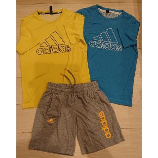 アディダス(adidas)のにこにこさん様専用 アディダス Tシャツ ２枚 パンツ １枚 140 セット(Tシャツ/カットソー)