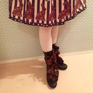 アンジェリックプリティー(Angelic Pretty)のエミリー テンプルキュート トリプルリボンブーツ(ブーツ)