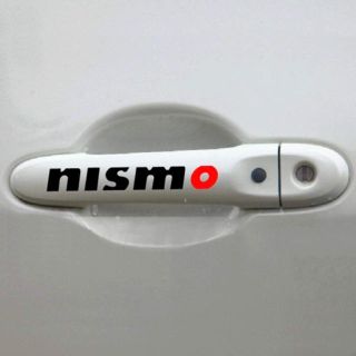 ニッサン(日産)の車のドアに 【nismo】 ステッカー シール デカール ブラック(車外アクセサリ)