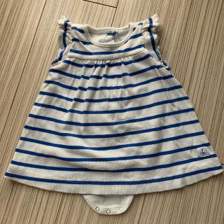 プチバトー(PETIT BATEAU)のプチバトー　ワンピース　ロンパース(ワンピース)