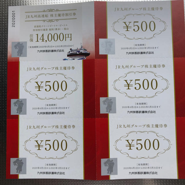 JR(ジェイアール)のJR九州の株主優待券 チケットの優待券/割引券(その他)の商品写真