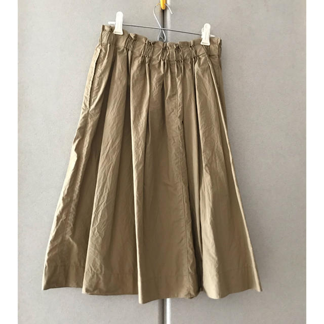 MUJI (無印良品)(ムジルシリョウヒン)の無印良品 オーガニックコットン イージーギャザースカート M レディースのスカート(ひざ丈スカート)の商品写真