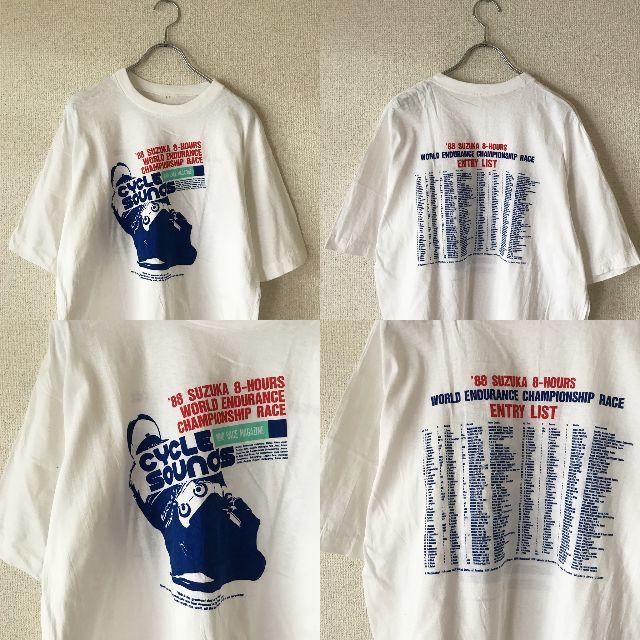 【人気】CYCLE SOUNDS 88年 鈴鹿8耐 プリント Tシャツ サイズL メンズのトップス(Tシャツ/カットソー(半袖/袖なし))の商品写真