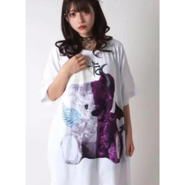 TRAVAS TOKYO 天使と悪魔 くま ビッグ Tシャツ ホワイト新品 - Tシャツ ...