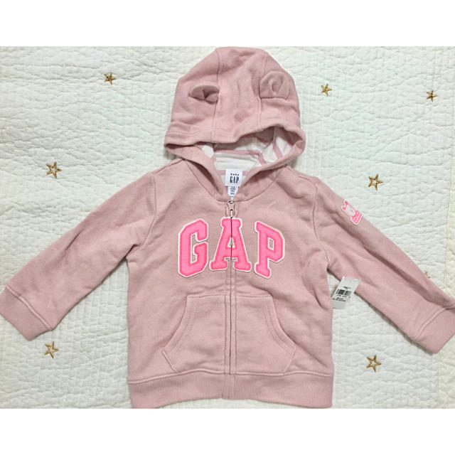 babyGAP(ベビーギャップ)の【新品・未使用】babyGapベビーギャップ女の子長袖パーカー・ズボン上下セット キッズ/ベビー/マタニティのベビー服(~85cm)(ジャケット/コート)の商品写真