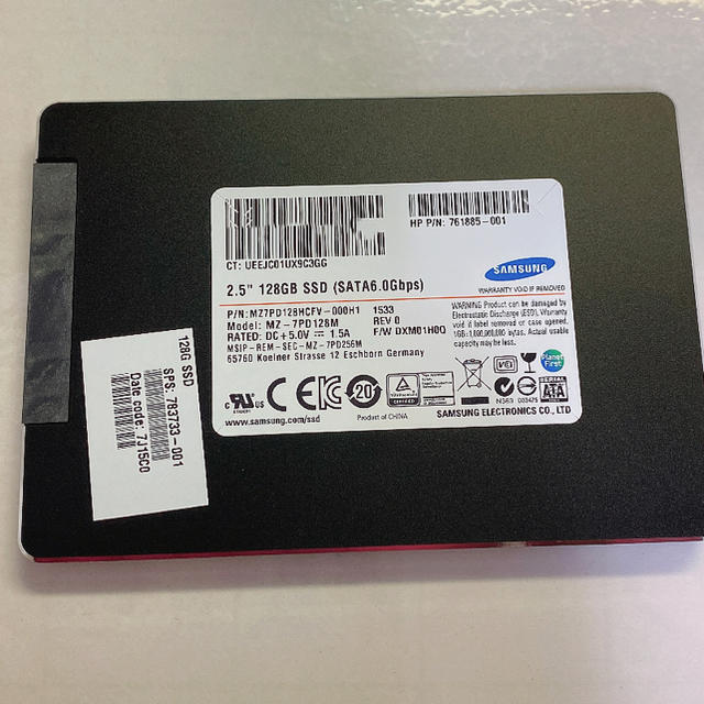 SAMSUNG(サムスン)のSamsung SSD 2.5インチSATA 128GB美品 スマホ/家電/カメラのPC/タブレット(PCパーツ)の商品写真