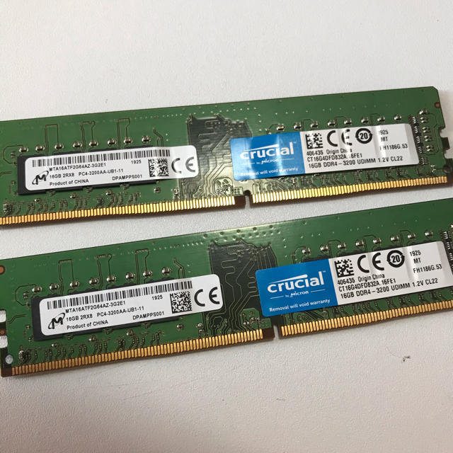 PC/タブレットcrucial Desktop memory 16 x 2 (3200)