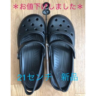 クロックス(crocs)の＊お値下げ crocs クロックス メリージェーンウィメン　サンダル　ブラック＊(サンダル)