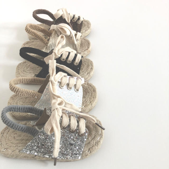 韓国子供靴　キッズサンダル　麻サンダル キッズ/ベビー/マタニティのベビー靴/シューズ(~14cm)(サンダル)の商品写真
