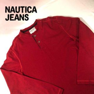 ノーティカ(NAUTICA)のノーティカ ジーンズ ロンT レッド ビッグサイズ L(Tシャツ/カットソー(七分/長袖))